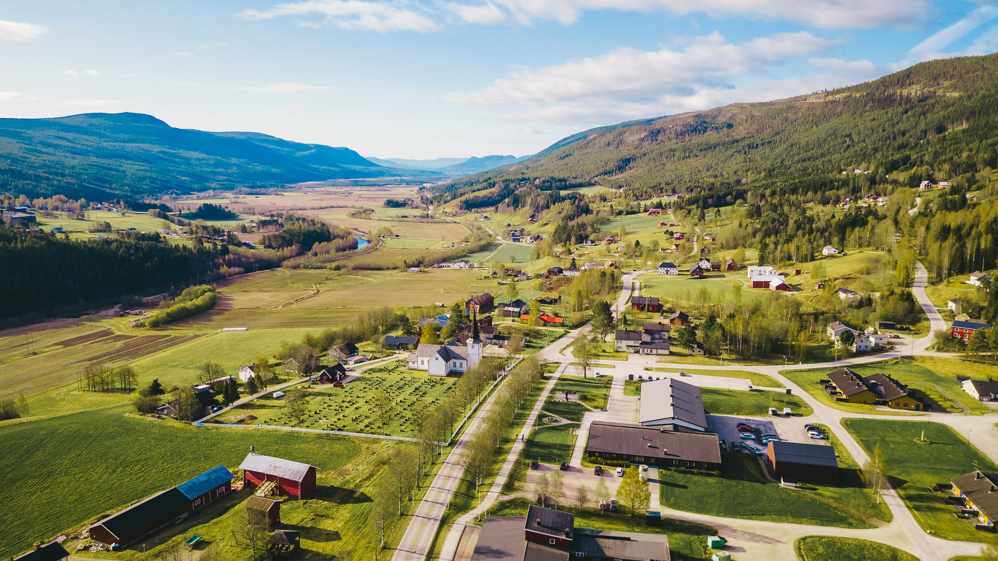 Bergset and the surrounding landscape